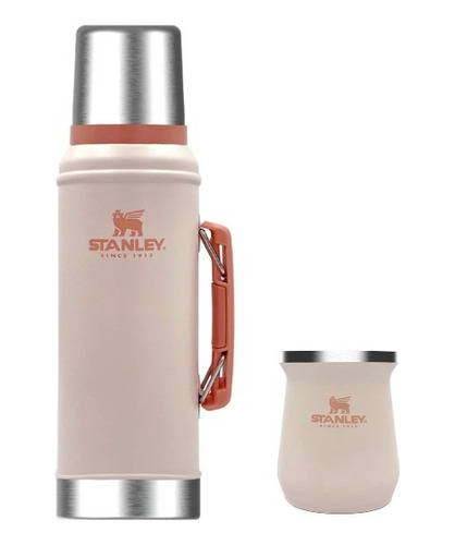 Set Mate + Termo Stanley 950ml - Rosa - Originales Caja