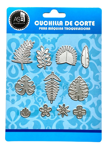 Asb-troqueles Set Hojas De Selva X11 -scrapbooking-candy Bar