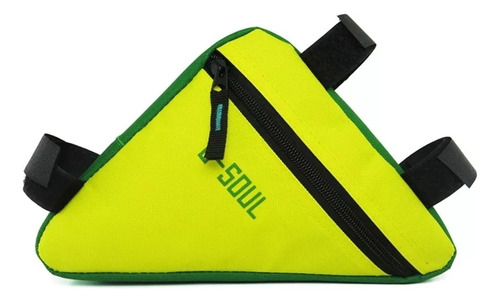 Bolso Para Cuadro De Bicicleta B-soul Color Verde-amarillo