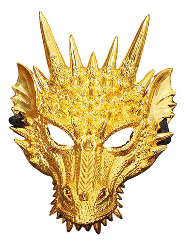 Máscara De Dragón Accesorios De Máscara De Animal Oro