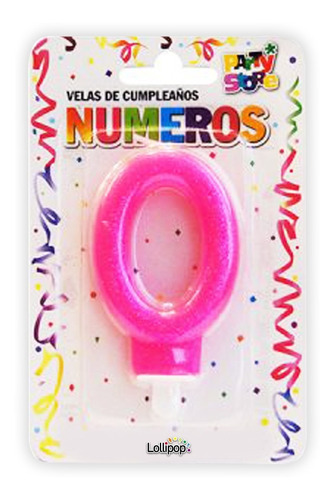 Vela Cumpleaños Numero Rosa - Lollipop