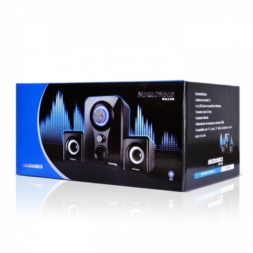 Parlante 2.1 Micronics 20w Woofer Killer - Mic S600 - Negro