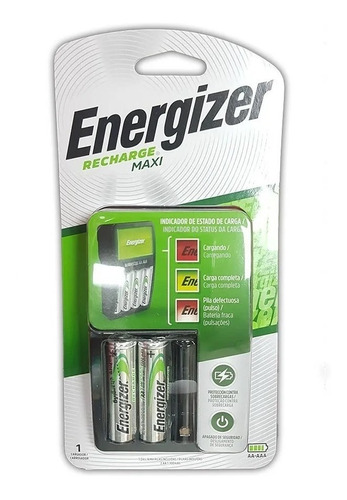 Cargador Pilas Energizer Maxi + 2 Pilas Aa