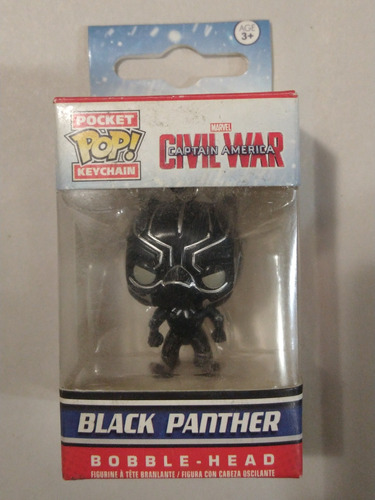 Llavero Pop Nuevo Pocket Black Panther Pantera Negra Marvel 