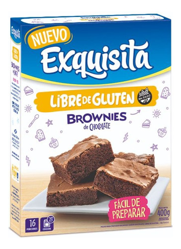 Oferta! Brownies De Chocolate Exquisita Sin Tacc Gluten 400g