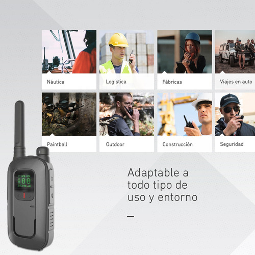 Imagen 4 de 10 de Kit 2 Handy Baofeng Radio Walkie Talkie Bft12 16ch Uhf Lcd