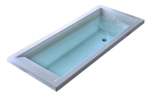 Bañera empotrada Bagnara Moderna de 1700mm x 800mm x 420mm color blanca