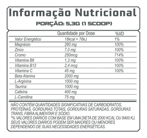 Pre Workout Focus (318g) - Sabor: Frutas Vermelhas Frutas Vermelhas