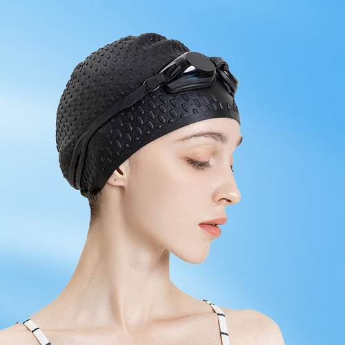 Gorro De Natación Impermeable De Silicona Para Adultos Con P