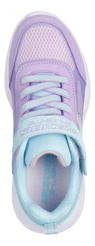 Zapatilla Niña Sola Glow Ombre Delux Azul Skechers