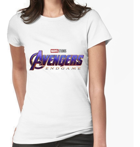 Camisa Blanca Mujer Avengers Endgame Super Heroes Mod D 