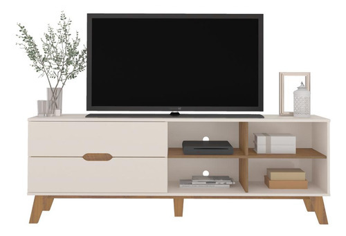 Rack Para Tv Até 75 Polegadas Verona 2 Gavetas Off Cor Branco