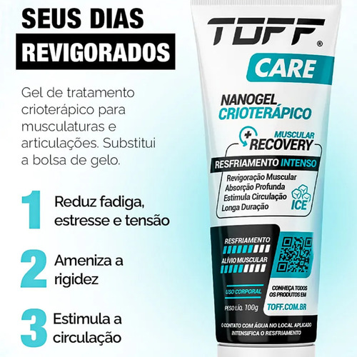 Creme Nanogel Recovery Crioterapia Alívia Dor Muscular Toff