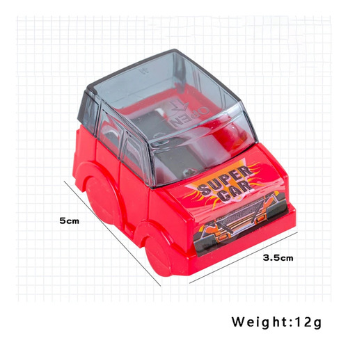 Sacapuntas De Lápiz De Coche De Dibujos Animados Con Dos