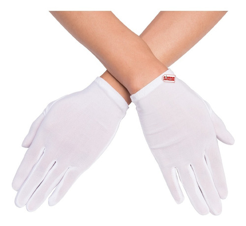 Guantes Blancos Disfraz Patrio Dama Antigua- Ciudad Cotillón