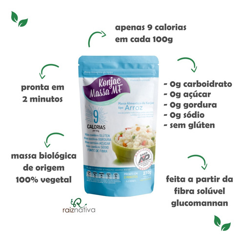 2 X Konjac Massa Arroz Shirataki 9cal 270g - Konjac Massa Mf