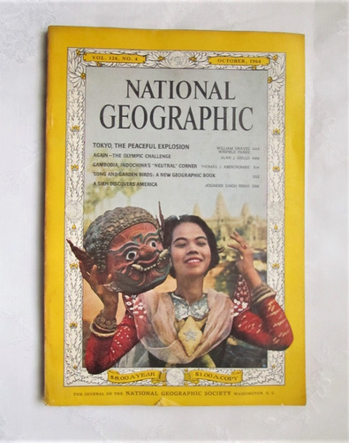 9 Revistas National Geographic 1964 Cada Una 360