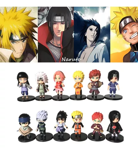 KIT/COLEÇÃO COM 12 PERSONAGENS DO ANIME NARUTO