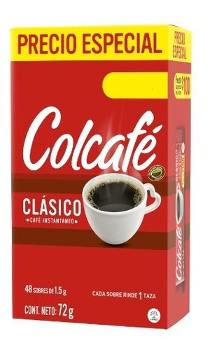 Colcafe Sobre X 48 Und, Cafe Instantaneo - g a $101