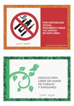 Comprar 2 Señalamientos Espacio 100% Libre Y Prohibido Fumar 40x26.5