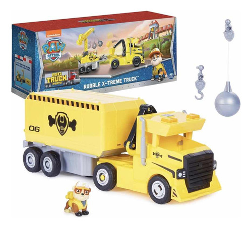 Paw Patrol Rubble Camion Extremo 2 En 1 Luces Y Sonidos