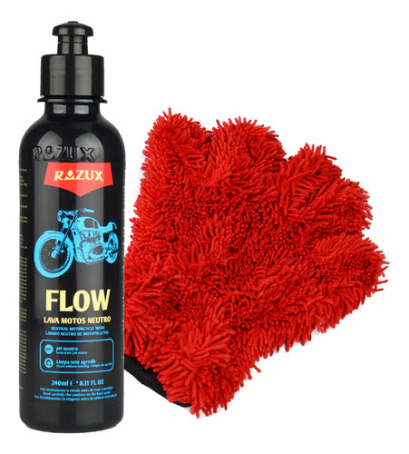 Shampoo Automotivo Kit Flow Razux + Luva De Microfibra