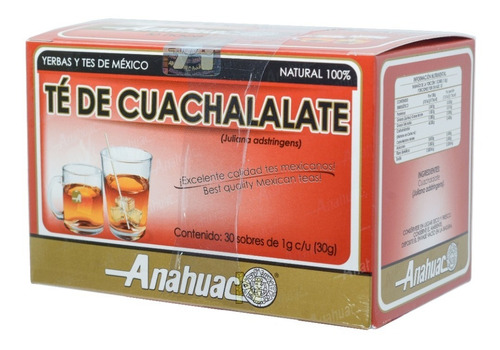 Imagen 1 de 3 de Te Cuachalalate (mancerancua) (30 Sobres) Anahuac