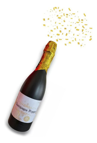 Bazuca De Confeti Metálico Botella Grande Champagne Popper