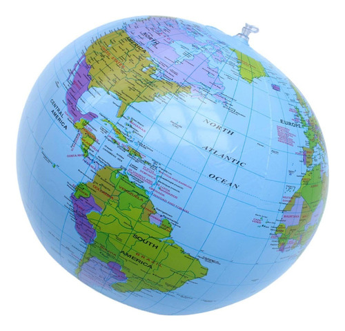.. Globo Inflable Explotar Geografía 40 Cm Para Enseñar