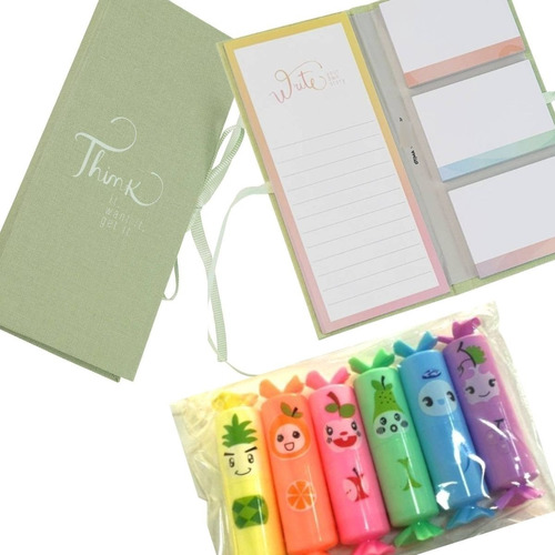 Conjunto Sticky Notes Laço Cotton - Verde + Mt Balinhas