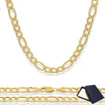 Comprar Cadena Oro 14k Kilates Figaro 60cm 5.8mm Italy Hombre Oro Puro 14k Cadena Oro Italiano Italy Hombre Mujer Gruesa Oro 14k Oro Regalo Novio Novia Oro Italiano 14k Joyería Fina Oro 14 Kilates