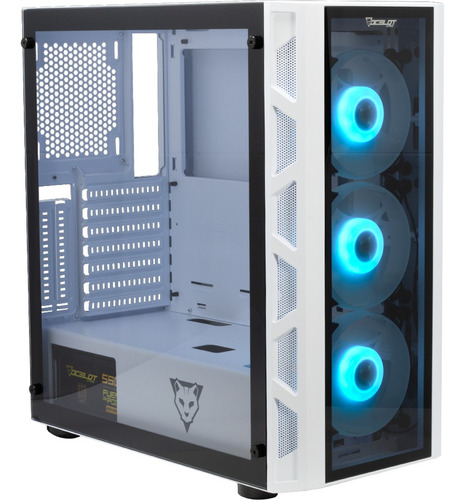 Ocelot Gaming White Blixard Gabinete E-atx Ventilador Argb Color Blanco