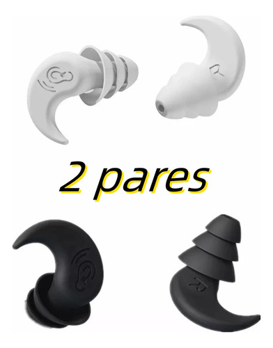 Tapones De Oído De Silicona Para Dormir Y Natación, 2 Pares