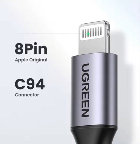 Ugreen -cable Usb Tipo C A Lightning iPhone Carga Rápida 2m