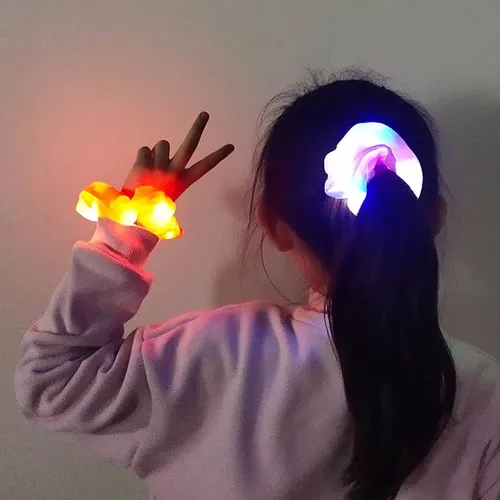 Moños, Cola, Bamba Con Luz Led Para El Cabello 2 Unidades