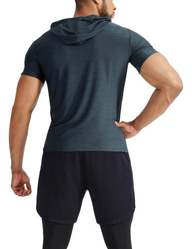 Camisa Deportiva Dry Fit Performance Con Capucha Para Hombre