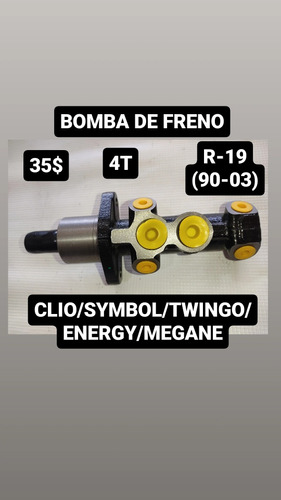 Bomba De Freno Clio Symbol Energy Megane