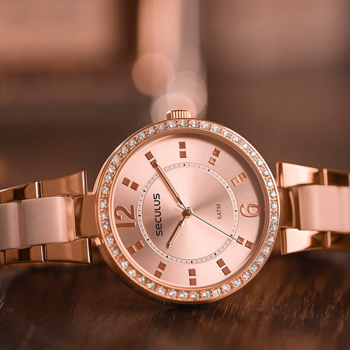 Relógio Feminino Seculus 2 Anos De Garantia 77016lpsvrf4