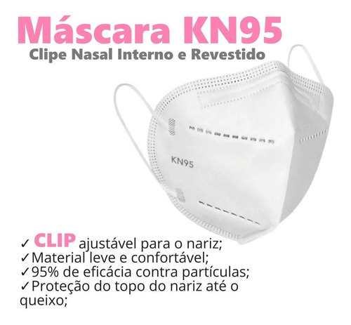 Imagem 4 de 7 de Kit 30 Máscaras Kn95 Proteção Respiratória Pff2 Cirúrgica