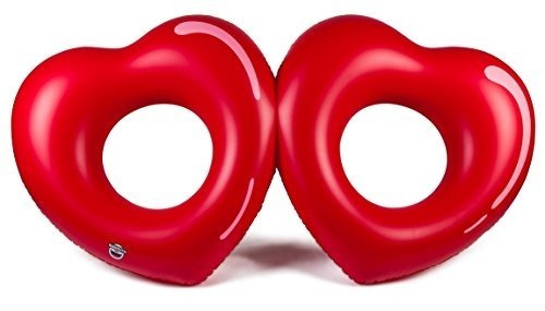 Imagen 2 de 4 de Inflables En Forma De Corazón Rojos Dobles De Bigmouth Inc.