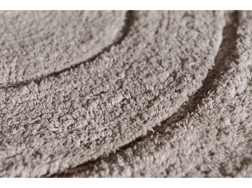 Tapete De Banheiro Algodão Oval Vizapi Erode 60x90cm Fendi P Cor Marrom