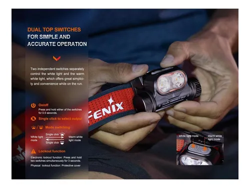 Fenix ??hm65r-t V2.0 Linterna Frontal Para Correr, Luz De Y