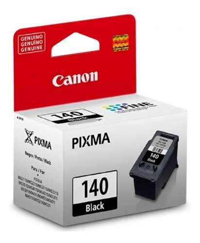 2 Tintas Canon Pg-140 Negro Original Con Factura