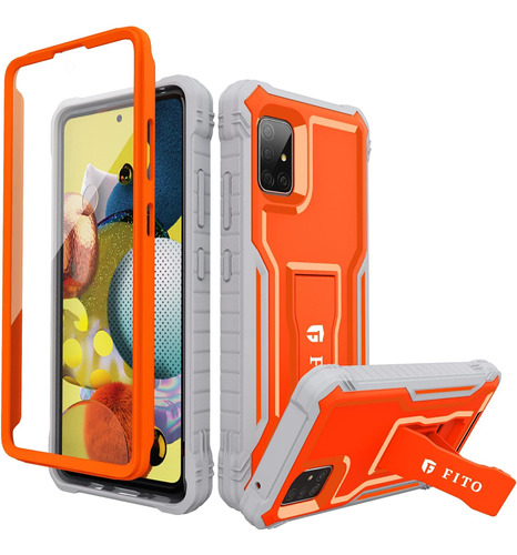 Funda Para Galaxy A51 + Protector Orange