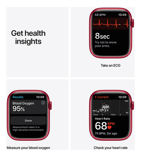 Apple Watch Serie 7 Gps Celular, Rojo 1.77