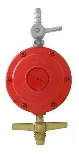 Regulador Semi Industrial Gás 506/72 Vermelho Alta Pressão