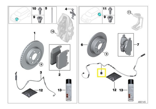 Sensor Balatas Trasero Mini Clubman 2010 Al 2014 * Premium