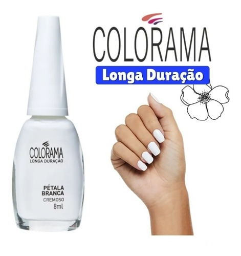 Imagem 4 de 7 de Kit 5 Esmaltes Tons De Branco Francesinha Colorama Envio Já
