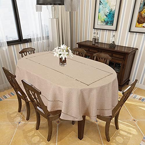 Grelucgo Mantel De Comedor Ovalado Con Doble Vainica De Colo