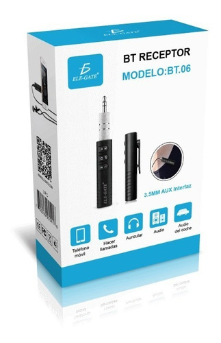 Receptor Bluetooth 5.1 Musica Y Llamadas 3.5mm Carga Usb